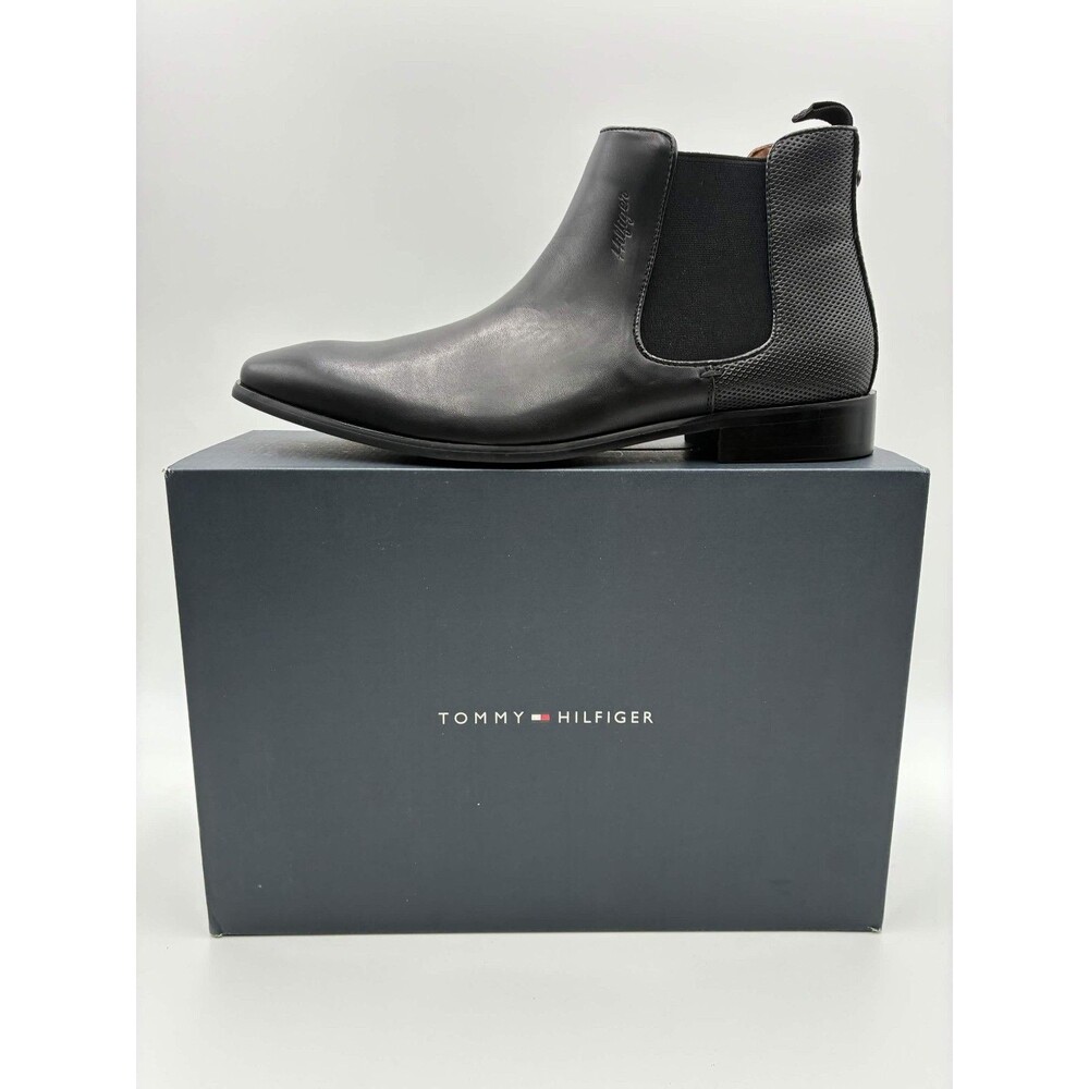 Tommy Hilfiger Sesame Chelsea Boots Black Size 9.5M